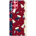 Flat Design Christmas Pattern Collection Art Samsung Galaxy S24 Ultra 6.9 Inch Black TPU UV Case Front