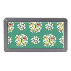Retro 1960s Flowers Pattern 2 Memory Card Reader (mini) by violetheavensky