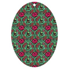 Retro 1880s Flowers Pattern 3 Uv Print Acrylic Ornament Oval by violetheavensky