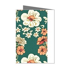 Retro 1880s Flowers Pattern 20 Mini Greeting Cards (pkg Of 8) by violetheavensky