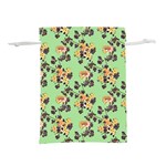Retro 1880s Flowers Pattern 24 Lightweight Drawstring Pouch (M) Back