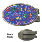 Grateful Dead Dancing Bears Pattern Money Clips (Oval)  Front