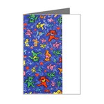 Grateful Dead Dancing Bears Pattern Mini Greeting Card Left