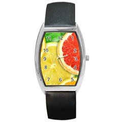 Fruit, Lemon Barrel Style Metal Watch by kyorashop23