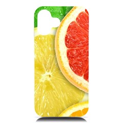 Fruit, Lemon Iphone 16 Plus Black Uv Print Pc Hardshell Case by kyorashop23
