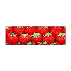 Strawberry Texture, Macro, Ripe Strawberry Sticker (bumper) by kyorashop23