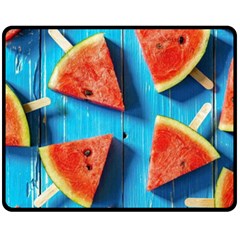 Watermelons, Fruits Fleece Blanket (medium) by kyorashop23