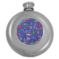 Grateful Dead Dancing Bears Pattern Round Hip Flask (5 Oz) by Salmanaz77