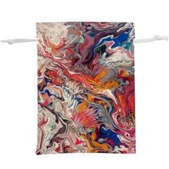 Abstract Flames Lightweight Drawstring Pouch (xl) by kaleidomarblingart
