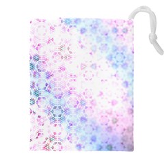 Digital Art Artwork Abstract Pink Purple Drawstring Pouch (4xl) by Dutashop