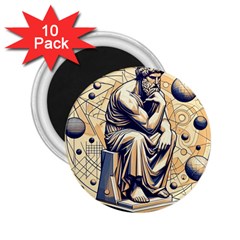 Thinker Sculpture Design Geometric 2 25  Magnets (10 Pack)  by Salmanaz77
