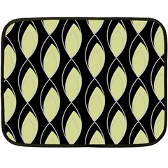 Brown Minimalist Leaves Two Sides Fleece Blanket (mini) by ConteMonfrey