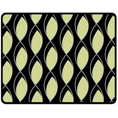 Brown Minimalist Leaves Two Sides Fleece Blanket (medium) by ConteMonfrey