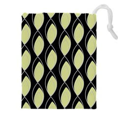 Brown Minimalist Leaves Drawstring Pouch (4xl) by ConteMonfrey