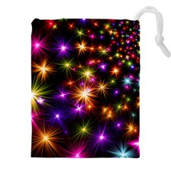 Star Colorful Christmas Abstract Drawstring Pouch (4xl) by Dutashop
