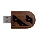 Geometric Design o6 Wood Oval USB Flash Drive USB