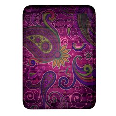 Abstract Purple Pattern Rectangular Glass Fridge Magnet (4 Pack) by Bedest