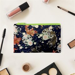 Japanese Wave Koi Illustration Pattern Cosmetic Bag (xs) by Ndabl3x