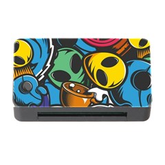 Funky Alien Pattern Abstract Colourful Drawing Memory Card Reader With Cf by Posterlux