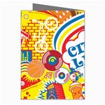 Colorful City Life Horizontal Seamless Pattern Urban City Greeting Cards (Pkg of 8) Right