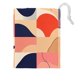 Minimalist Pattern With Simple Lines And Shapes, Creating A Clean And Modern Aesthe Drawstring Pouch (4xl) by myclothy