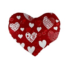 Valentine Standard 16  Premium Heart Shape Cushions by pollyparadiseartshop