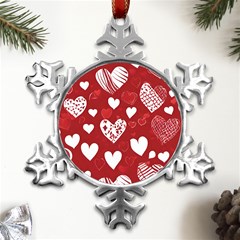 Valentine Metal Small Snowflake Ornament by pollyparadiseartshop