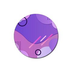 Colorful Labstract Wallpaper Theme Rubber Round Coaster (4 Pack) by Apen