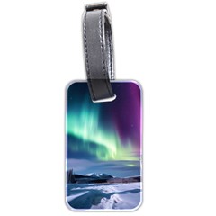 Northern Lights Aurora Night Nature Luggage Tag (two Sides) by Posterlux