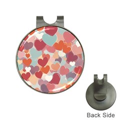 Valentines Day Hearts Romance Love Hat Clips With Golf Markers by Posterlux