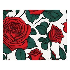 Roses Premium Plush Fleece Blanket (large) by pollyparadiseartshop