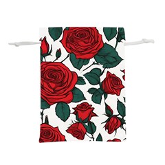 Roses Lightweight Drawstring Pouch (m) by pollyparadiseartshop