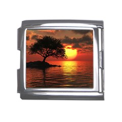 Sunset Nature Sea Dusk Landscape Mega Link Italian Charm (18mm) by Salmanaz77