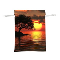 Sunset Nature Sea Dusk Landscape Lightweight Drawstring Pouch (l) by Salmanaz77