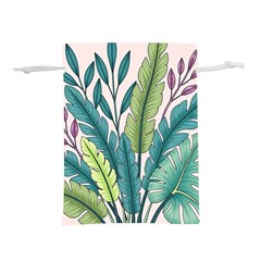 Illustrations Plants Nature Leaves Lightweight Drawstring Pouch (l) by Salmanaz77