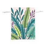 Illustrations Plants Nature Leaves Lightweight Drawstring Pouch (L) Back