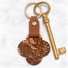 Sci-fi Scenester Engraved Wood Key Chain by MRNStudios