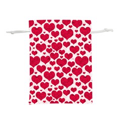 Hearts Valentine Pattern Seamless Lightweight Drawstring Pouch (m) by Bedest