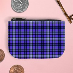 Blue Tartan Plaid 1 Mini Coin Purse by dressshop