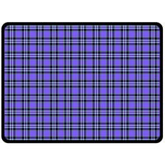 Blue Tartan Plaid 1 Fleece Blanket (large) by dressshop