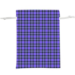 Blue Tartan Plaid 1 Lightweight Drawstring Pouch (xl) by dressshop