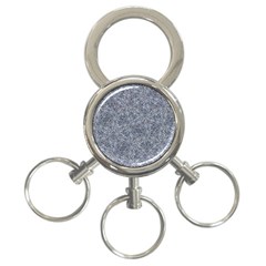 Blue Ornament Complex Mosaic Print Pattern 3-ring Key Chain by dflcprintsclothing