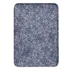 Blue Ornament Complex Mosaic Print Pattern Rectangular Glass Fridge Magnet (4 Pack) by dflcprintsclothing