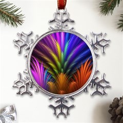 Abstract Colors - , Abstract Colors Metal Large Snowflake Ornament by kyorashop23