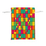 Abstract-background Lightweight Drawstring Pouch (S) Back