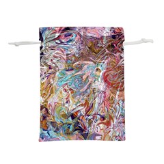 Abstract Waves Lightweight Drawstring Pouch (m) by kaleidomarblingart