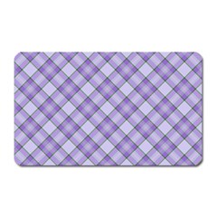 Purple Plaid Tartan 2 Diagonal Magnet (rectangular) by dressshop
