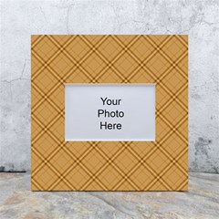Autumn Fall Plaid Tartan 1 Diagonal White Box Photo Frame 4  X 6  by dressshop
