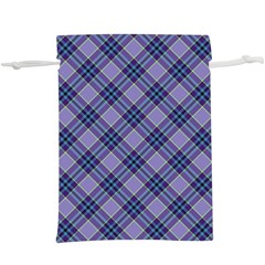 Purple Plaid Tartan 1 Diagonal Lightweight Drawstring Pouch (xl) by dressshop