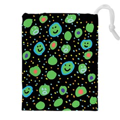 Doodle Dot Drawing Drawstring Pouch (4xl) by Salmanaz77